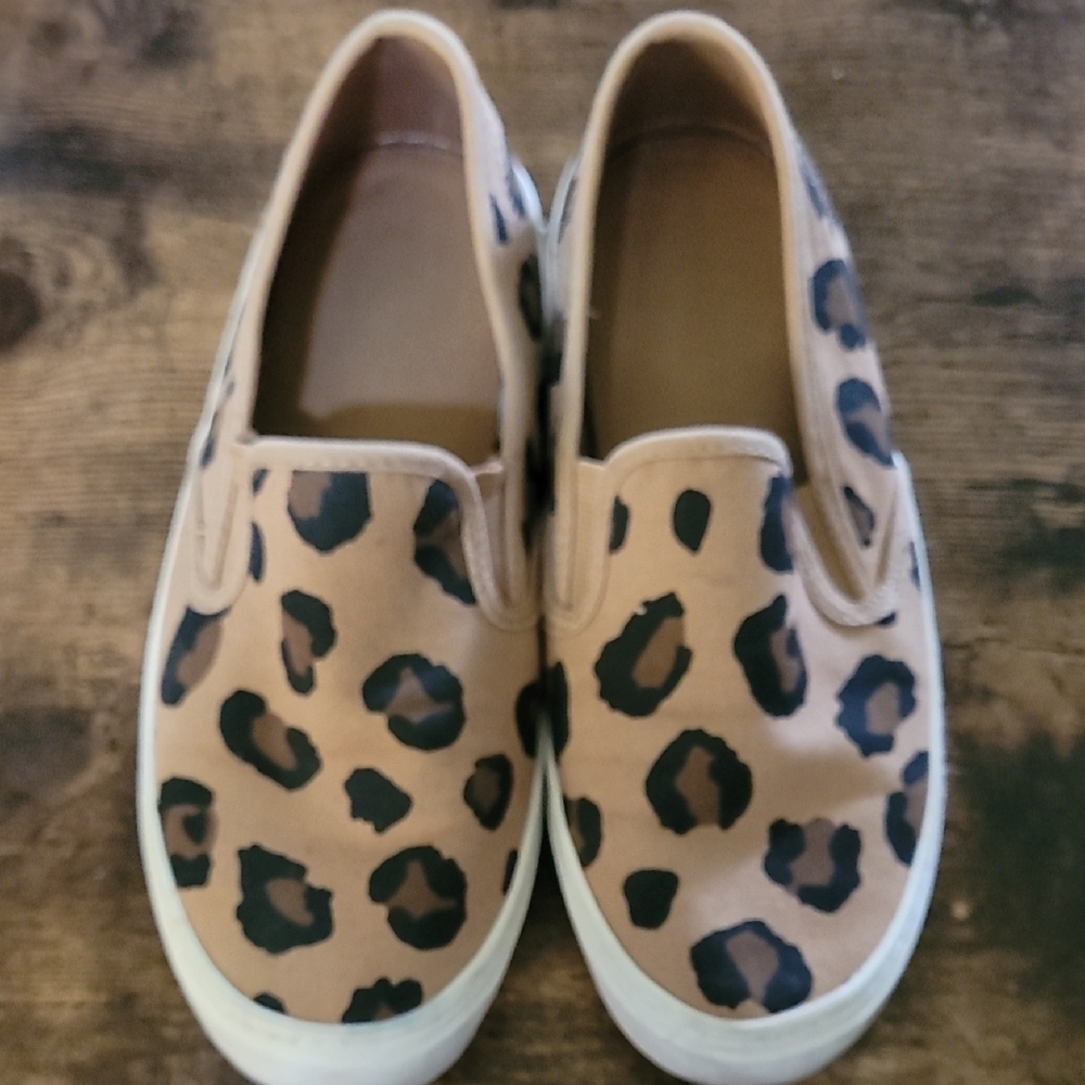 Old Navy Leopard Print Slip-On Shoes - Tan and Black